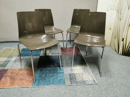 Nová 4x židle LOLLIPOP moka