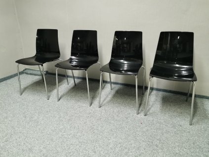 Nová 4x židle LOLLIPOP černá