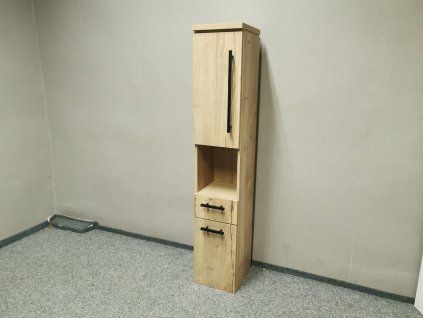 Nová hnědá skříňka-komín do koupelny
