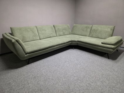 Velká rohová sedačka zelená PULL