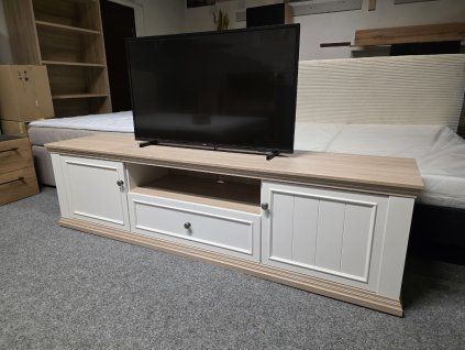 Nový stylový TV stolek PROVANCE hnědobílý