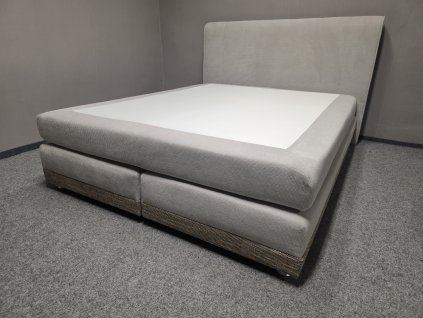 Nová boxspring postel 160 hnědošedá