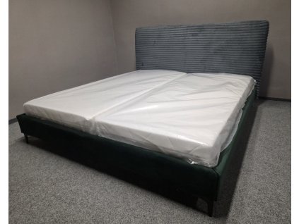 Nová šedozelená postel 180 manšestr komplet