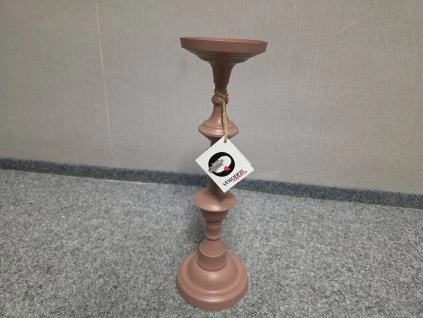 Nový kovový svícen VTWONEM starorůžový