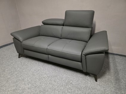 Nový Kožený gauč DANAE šedý