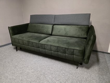Nový zelenošedý rozkládací gauč
