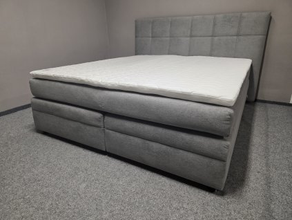 Nová šedá boxspring postel CLASIK 180x200 cm