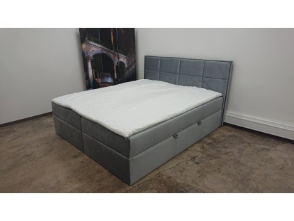 Nová šedá boxpostel NOVA 180x200 cm