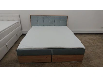 Nová šedá boxpostel LOLLI 7 - 180x200 cm