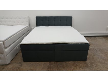 Nová tmavě šedá boxpostel BERO 180x200 cm