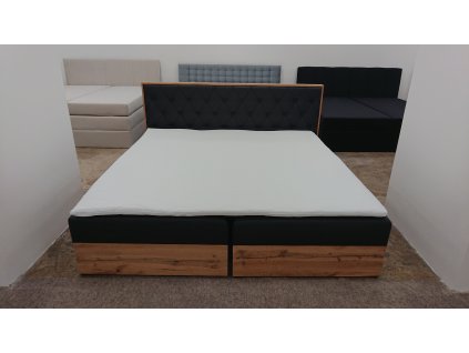Nová černá boxpostel LOLLI 3 - 200x200 cm