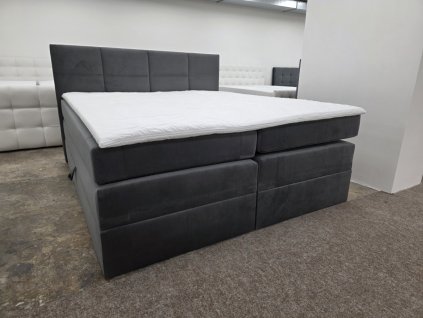 Nová boxspring postel ARDENI KING tmavě šedá 180x200 cm