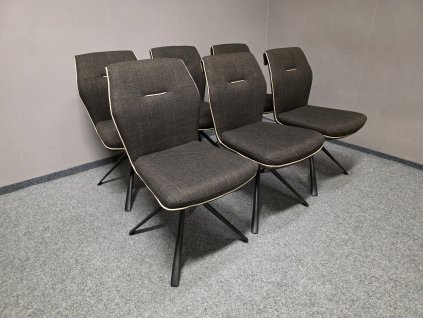 6x jídelní židle hnědá