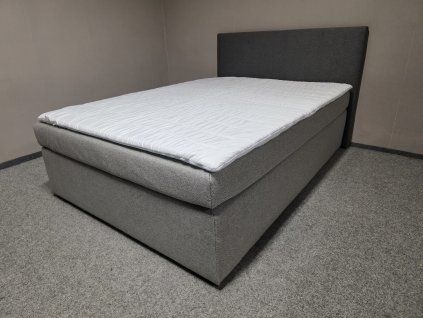 Nová boxspring postel DUKE 140 šedá