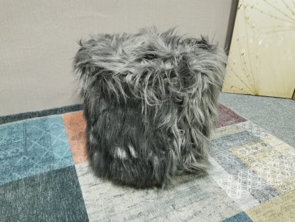 Nový šedý taburet DONALD