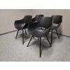 Nová 4x černá židle ROCKVILLE plast dřevo
