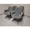 Nová 4x šedočerná otočná židle DIANA UNO