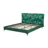 3304 nova postel s rostem 140x200 cm calounena zelene listy