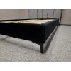 Nová postel s roštem 140x200 cm čalouněná černobílá