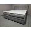 Nová šedá boxspring postel CLASIK 180x200 cm