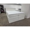 Nová boxspring postel MOETI KING 160x200 cm bílá