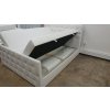 Nová bílá boxspring postel AMAY KING 160x200 cm