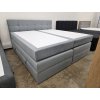 Nová boxspring postel BERO KING šedá 200x200 cm