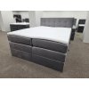 Nová boxspring postel MARCE KING 160x200 cm šedá