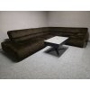 Hnědá rohová sedačka VOLARE