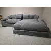 Nová válecí rohová sedačka LIANEA manšestr šedá