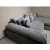 Nová válecí rohová sedačka LIANEA manšestr šedá