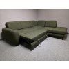 Nová zelená rozkládací rohová sedačka