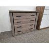 Nová komoda 4 šuplíky popelavě hnědá