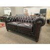 Kožený gauč CHESTERFIELD hnědý