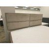 Nová vysoká boxspring postel světle hnědá
