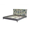 3301 nova postel s rostem 140x200 cm calounena sedy les