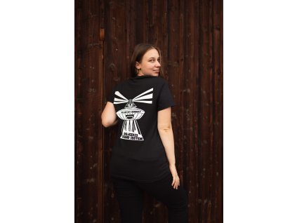 damske triko cerne ravemoo dojezd sound System tekno obleceni raveon