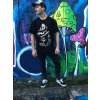pasnke triko tshirt hell triko cerne půotisk ufo alien dnb styl skate