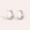 125832.95 2cm Simple Half Hoop Edelstahl Ohrringe 2