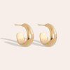 125832.80 2cm Simple Half Hoop Edelstahl Ohrringe 1