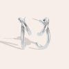 125752.95 3cm Free Line Half Hoop Edelstahl Ohrringe 3