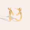 125752.80 3cm Free Line Half Hoop Edelstahl Ohrringe 1