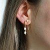 122094.90 Small Pearl with Chain Edelstahl Ohrringe 1