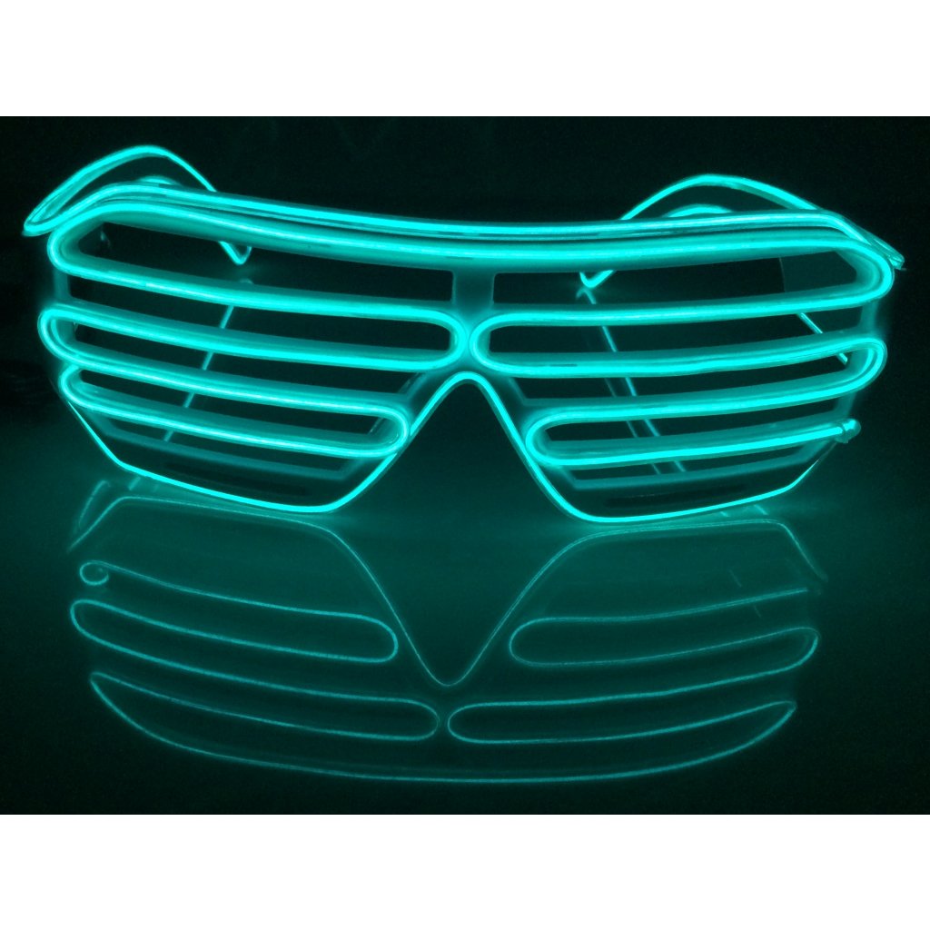 Svietiace okuliare Shutter style - zelené