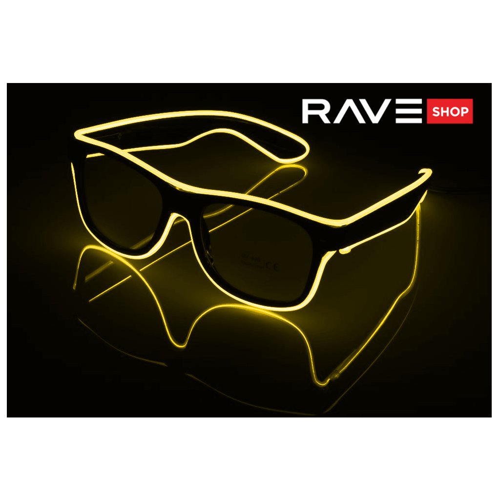 Okuliare svietiace | Wayfarer štýle žlté