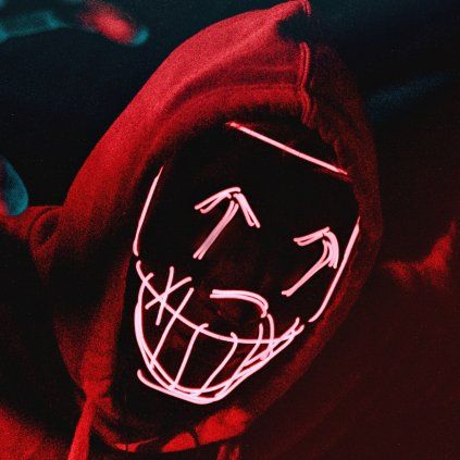 Svietiaca maska Anarchy Devil | Červená