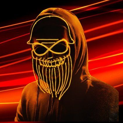 Svietiaca maska Anarchy Driver | Žltá