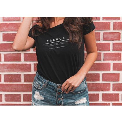 Dámske čierne tričko TRANCE 1.0