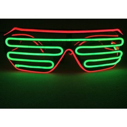 254 svitici bryle shutter style multicolor cervena zelena