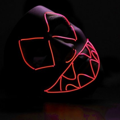 Svítící maska Anarchy Batman | Červená